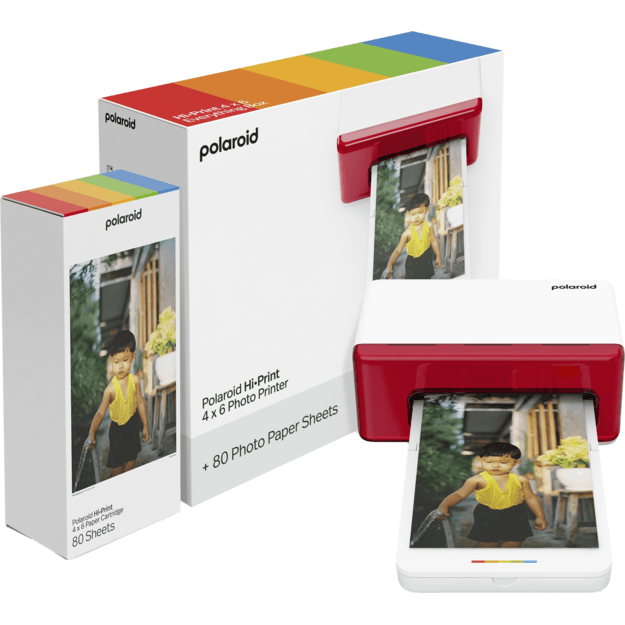 Polaroid - Hi-Print 4x6 E-Box Photo Printer - White