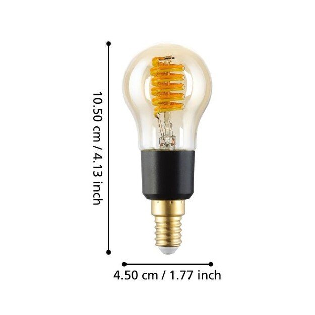 EGLO - E14 P45 spiral, amber - TW - Zigbee, Bluetooth