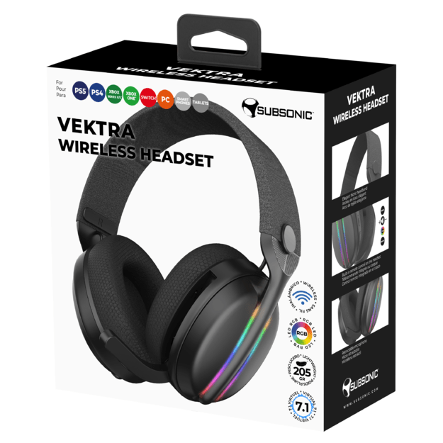 Subsonic Wireless Headset All Platforms + Led + 7.1 MULTI 6