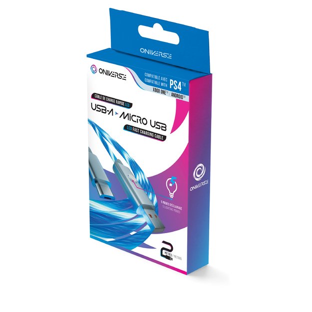 Oniverse Micro Usb Charge Cable With Led, 2 Meters - White 4