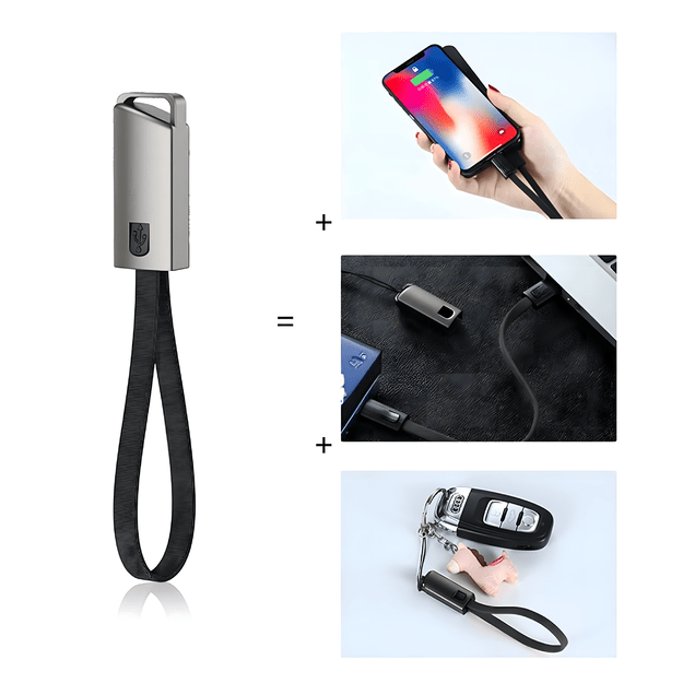 Kabel Ładowarka Brelok Smycz do Danych USB-C - USB-A Szybkie Ładowanie  7