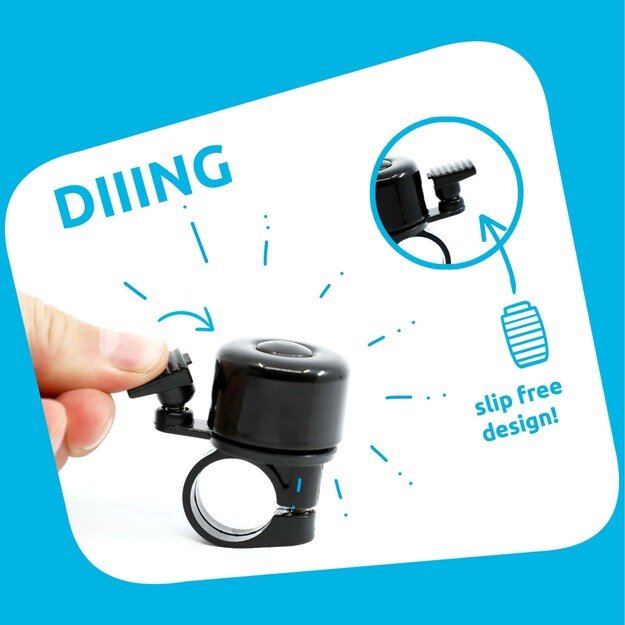 Crazy Safety - Bicycle Bell for Kids and Adults - Black - Unisize