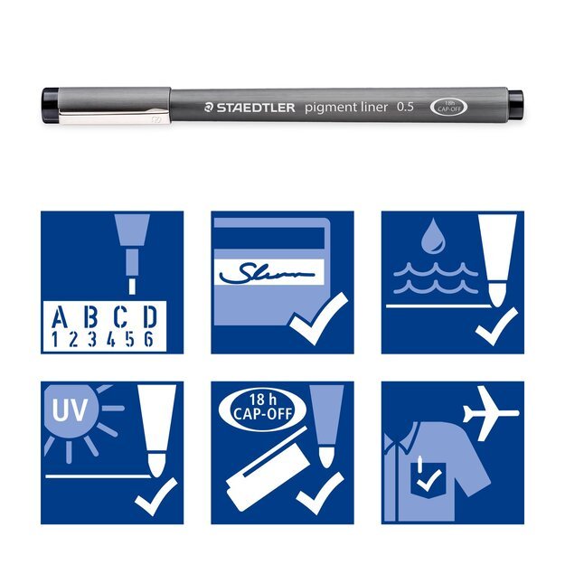 Staedtler - Pigment Liner Set 4+2 (308SB6P) 5
