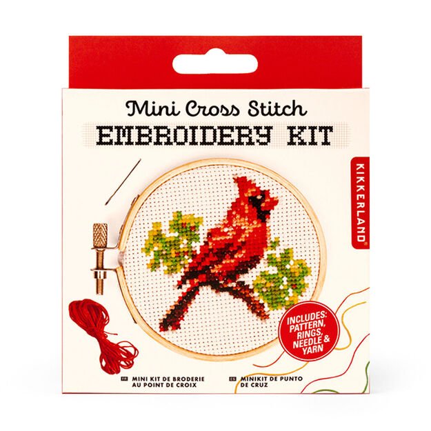 Kikkerland - Cardinal MiniCross Stitch Embroidery - (GG276) 1