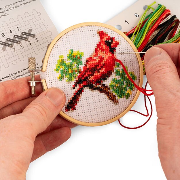 Kikkerland - Cardinal MiniCross Stitch Embroidery - (GG276) 2