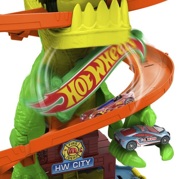 Hot Wheels - Hot Wheels City T-Rex Fire Station (JBM73) 4