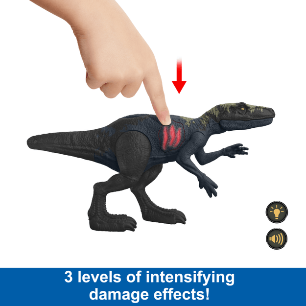 Jurassic World - Big Epic Attack Herrerasaurus w. damage, light and sound (HTP66) 5