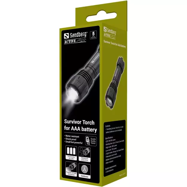 Sandberg - Survivor Torch for AAA battery 2