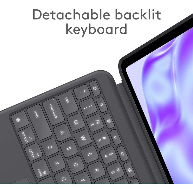 Logitech - Combo Touch for iPad Pro 13-inch (M4) - Graphite - Pan - Nordic 2