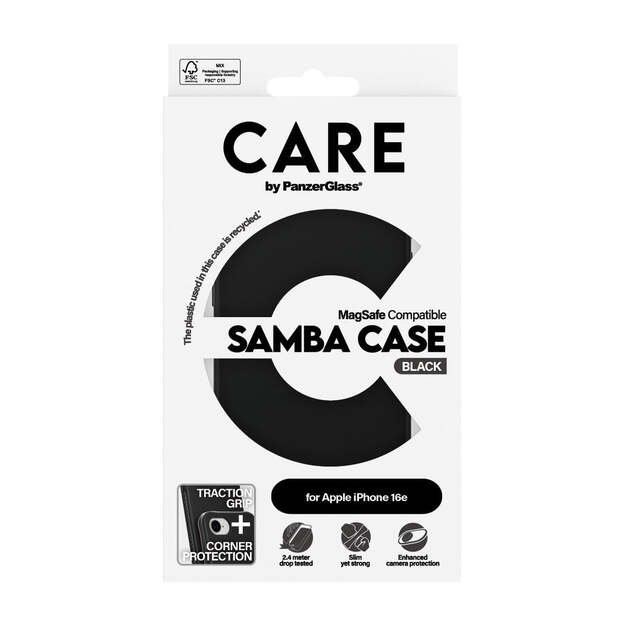 CARE by PanzerGlass - Case - Black- iPhone 16e 3