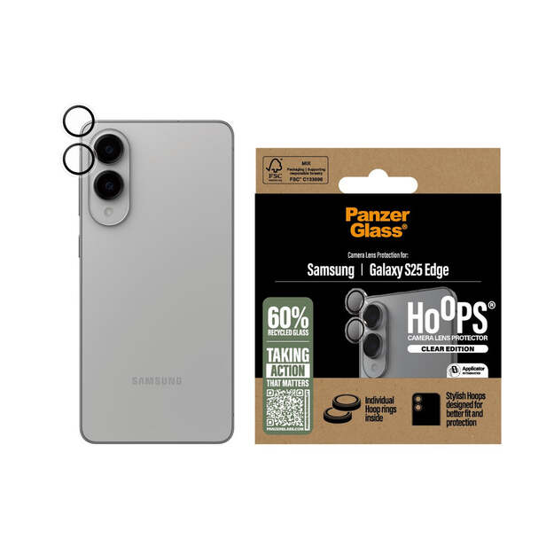 PanzerGlass - Hoops® Transparent Camera Lens Protector Samsung S25 Edge