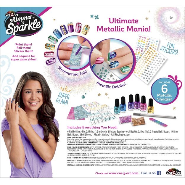 Shimmer 'n Sparkle - Metallic Rainbow Nail Art (65540)