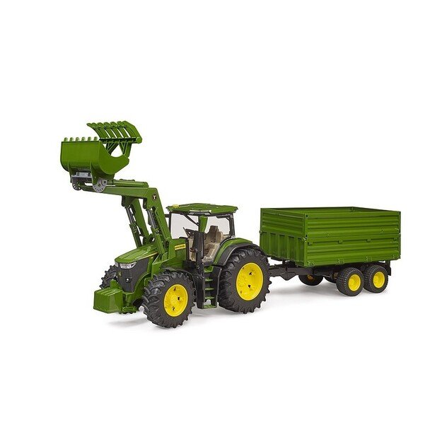 Bruder - John Deere 7R 350 w/Frontloader & Tipping Trailer (03155) 3