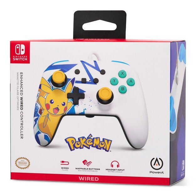 PowerA NSW ENH Wired Controller - Pikachu High Voltage /Nintendo Switch