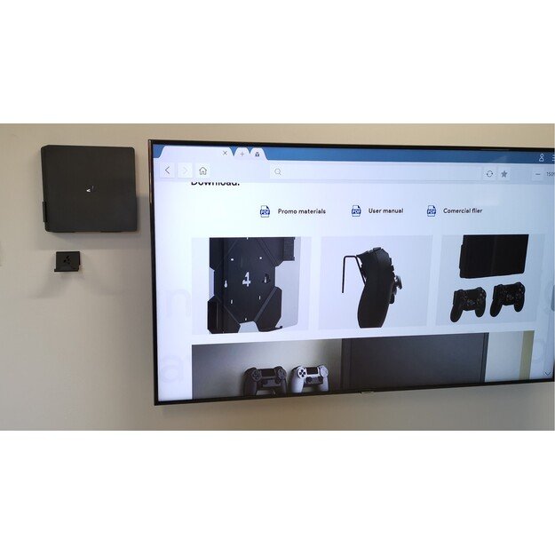 4mount - Wall Mount For PS4 Slim - Black