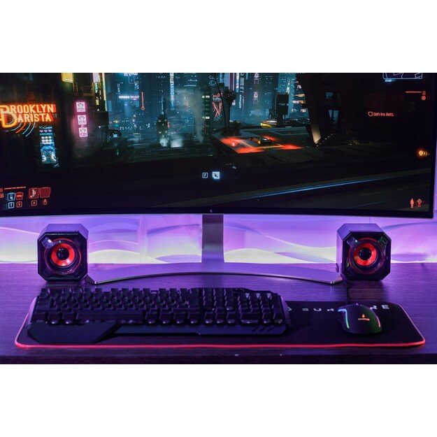 SUREFIRE - Gator Eye Gaming Speakers, Red