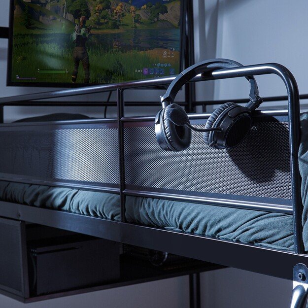Xrocker Contra Mid-Sleeper Gaming Bunk Bed With Reversible Profile - Black And Camo 2