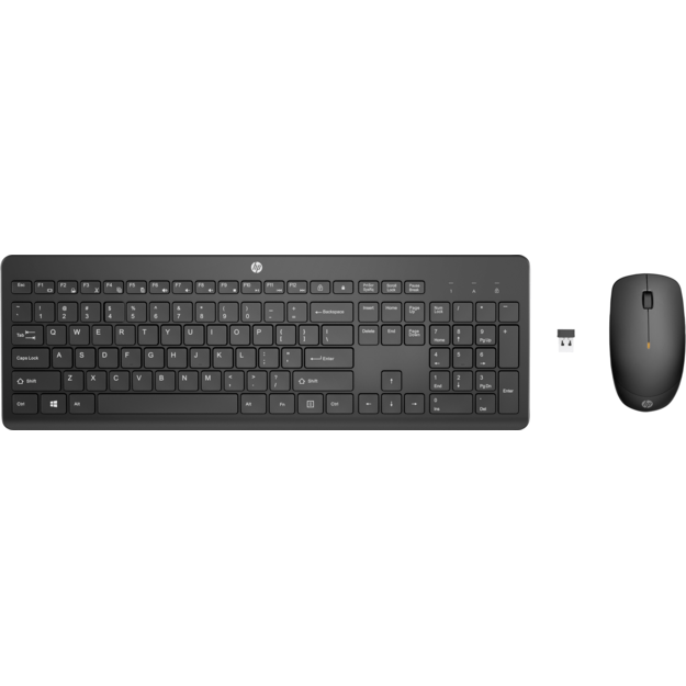 HP - 230 Wireless Desktop set, Black - Nordic