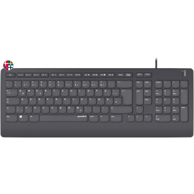 Speedlink - HI-GENIC Antibacterial Keyboard, black - Nordic Layout