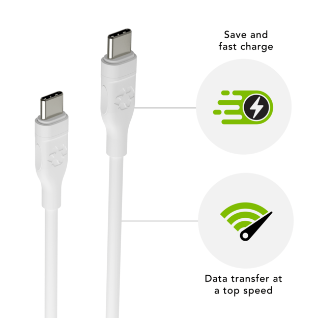 Dbramante1928 - Re-Charge USB-C to USB-C Cable, 1.2m - White