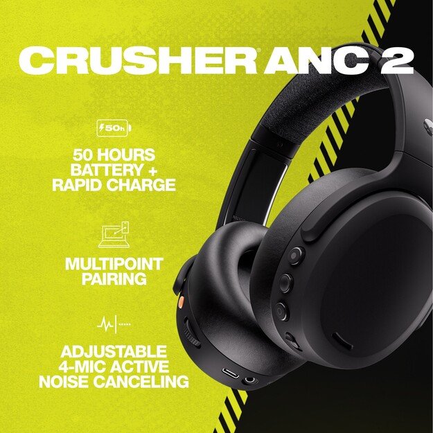 Skullcandy - Crusher ANC 2 trådløse around-ear høretelefoner