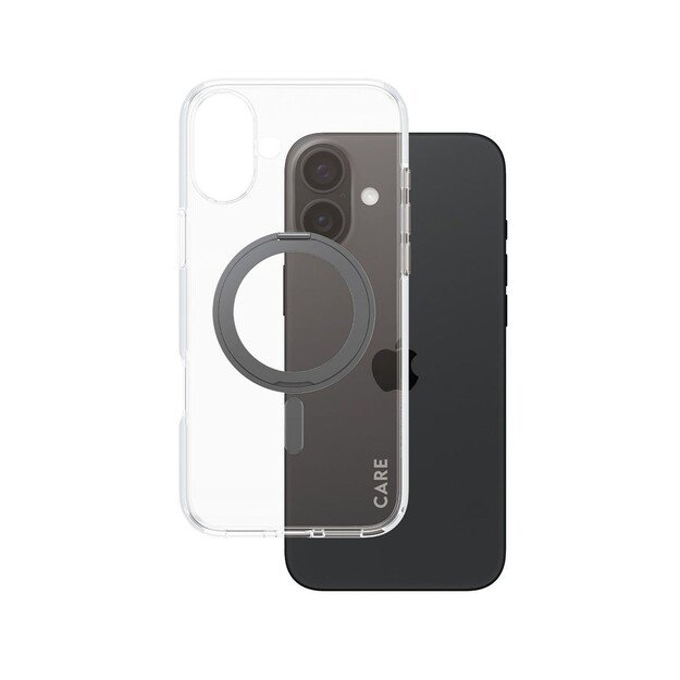 CARE by PanzerGlass - Case - Transparent Black - MagSafe - iPhone 16 Plus