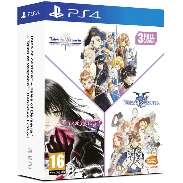 Tales of Vesperia + Tales of Berseria + Tales of Zestiria Compilation

  - PlayStation 4