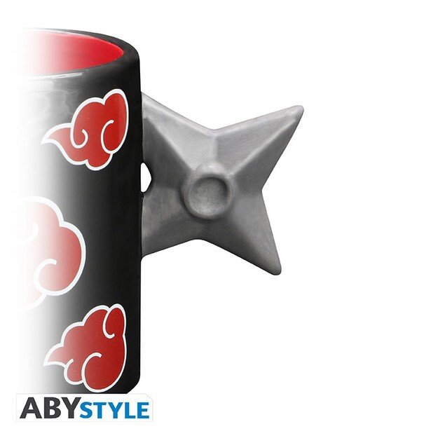 NARUTO SHIPPUDEN - 3D Handle Mug - Akatsuki Shuriken x2