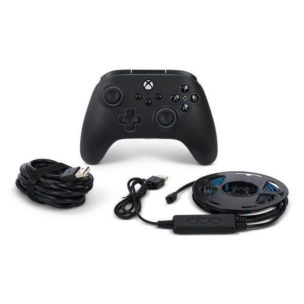 PowerA Advantage Wired Controller - Xbox Series X/S -  m/ Lumectra + RGB LED Strip - Black