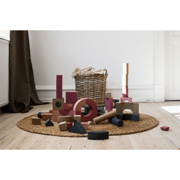 BabyTrold - foam building blocks - Dusty Rose (18-49DR)