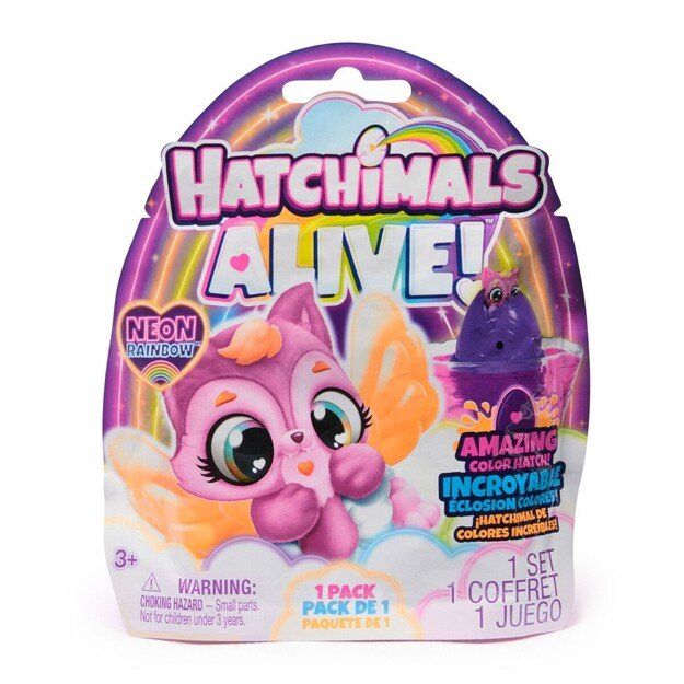 Hatchimals - Alive Neon Rainbow 1 Pack Asst. - (6072752)