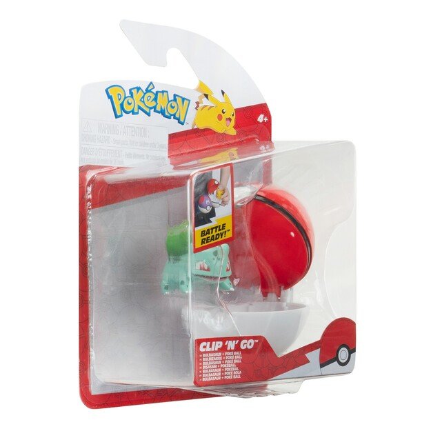 Pokemon - Clip N Go Bulbasaur With Poke Ball (PKW3634)