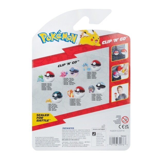 Pokemon - Clip N Go Bulbasaur With Poke Ball (PKW3634)