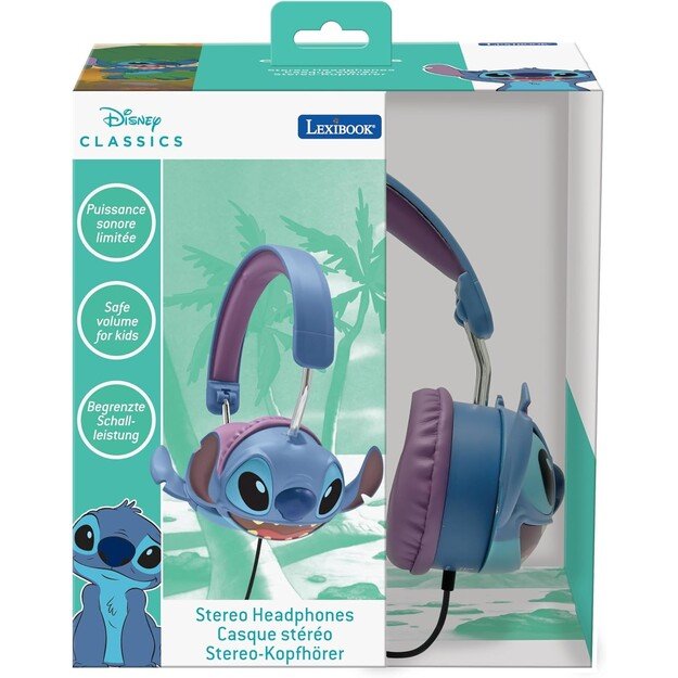 Lexibook -  Disney Stitch - Wired Foldable Headphone  (HP015D)
