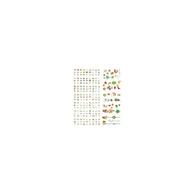 Avenir - Nail Stickers and Tattoos - Flower + Christmas (Bundle)