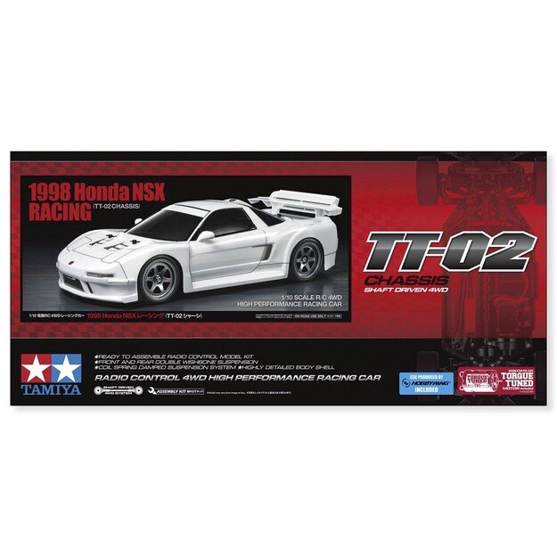 Tamiya - 1/10 R/C 1998 Honda NSX Racing (TT-02) - (545546)