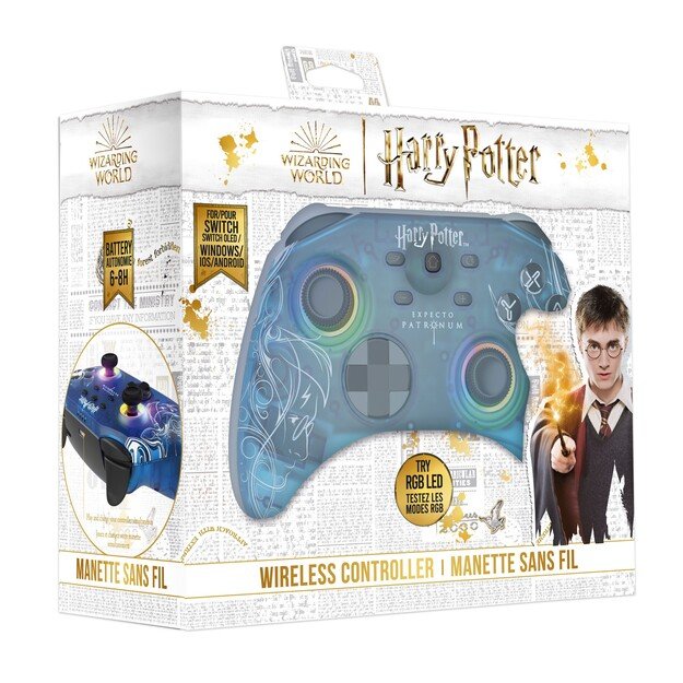 Trade Invaders Harry Potter Expecto Patronum Blue Gamepad Nintendo Switc