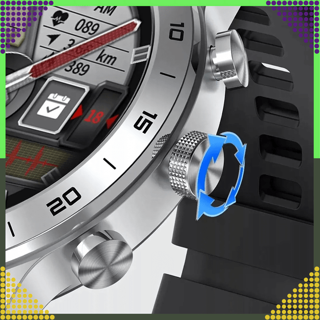 SmartWatch Zegarek Polskie Menu Rozmowy Sport Smart Watch Męski Puls PL 25