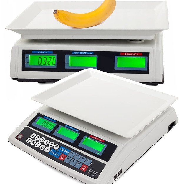 WAGA SKLEPOWA KALKULACYJNA GASTRONOMICZNA MAGAZYNOWA LCD 30 KG 2G  1