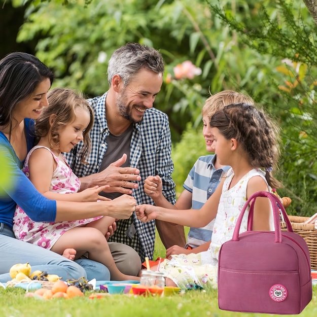 Torba Termiczna Izolacyjna Lunch Box Śniadaniówka na Jedzenie Piknik Plażę 11