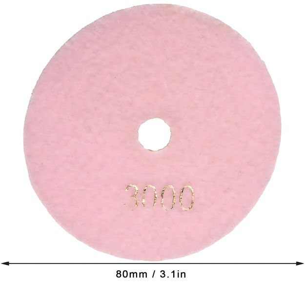 10x Tarcza Diamentowa Polerska 80mm do Szlifowania Gresu Płytek Na Rzep 3000 6