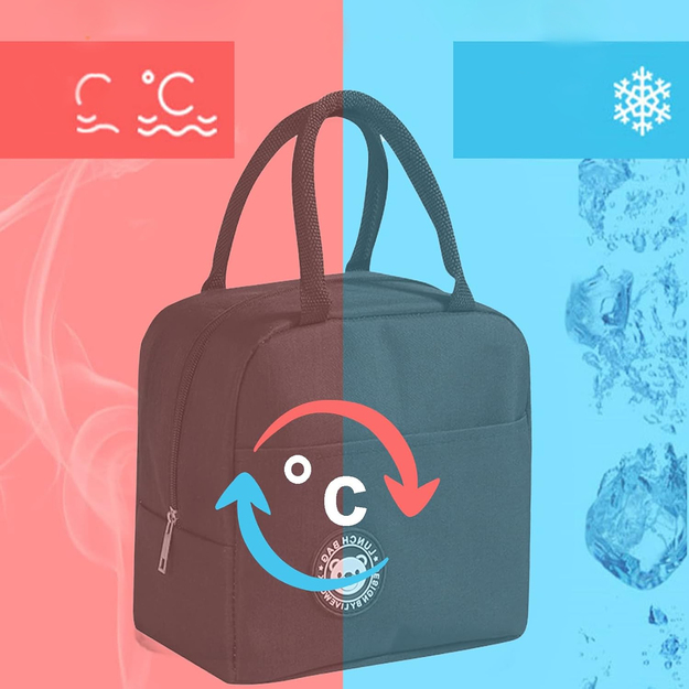 Termiliselt isoleeritud lõunasöögikott toidu, pikniku ja ranna jaoks