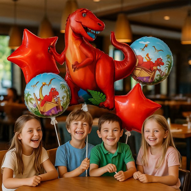 Zestaw Balonów Urodzinowych Dinozaur na Urodziny Urodzinowe Przyjęcia 5 szt 6