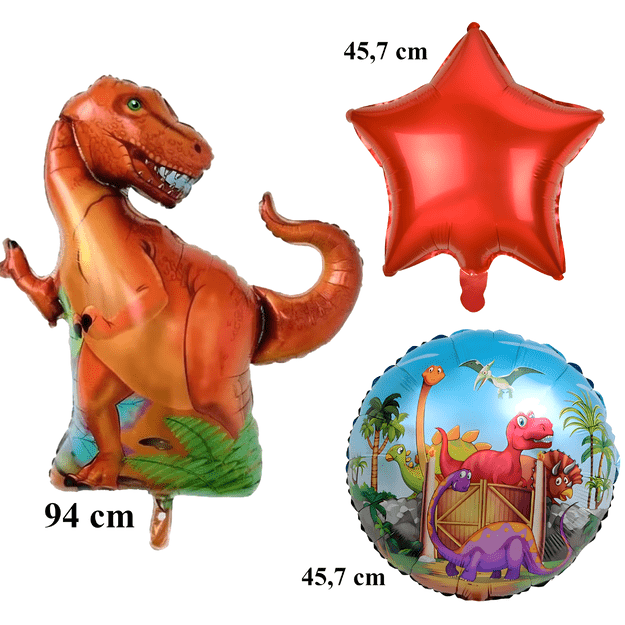 Zestaw Balonów Urodzinowych Dinozaur na Urodziny Urodzinowe Przyjęcia 5 szt 4