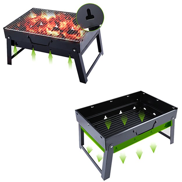 ZESTAW GRILL OGRODOWO TURYSTYCZNY PRZENOŚNY WALIZKA + MATA TEFLONOWA 12x 25