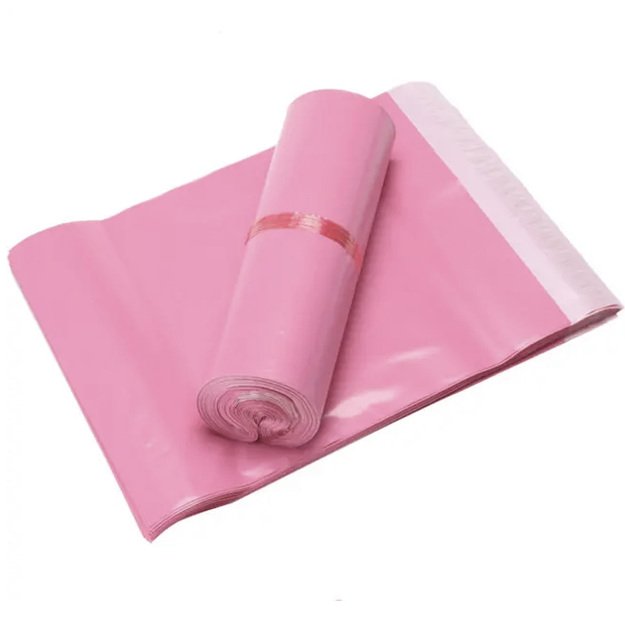 Rožiniai kurjerio polietileniniai maišeliai B3 400x500 50 vnt. stori