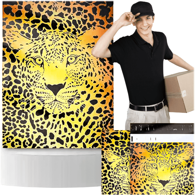 COURIER FOIL PACKAGES STRONG FOIL ENVELOPE 255x370 CHEETAH 50pcs