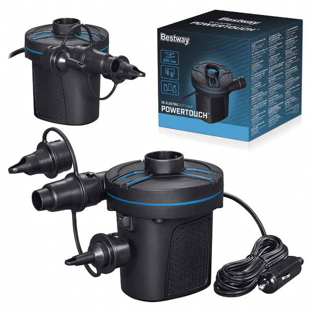 Bestway 62257 Pompka do Pompowania Materacy Basenów Elektryczna DC 12V 680L