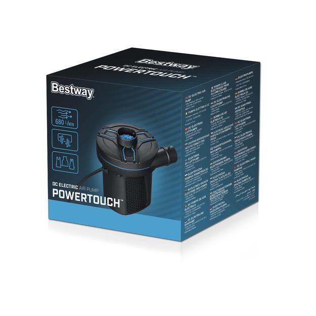 Bestway 62257 Pompka do Pompowania Materacy Basenów Elektryczna DC 12V 680L 16
