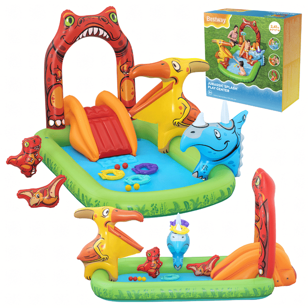 Bestway 53160 Wodny Plac Zabaw Dmuchany Jurassic 241 x 140 x 137 cm 